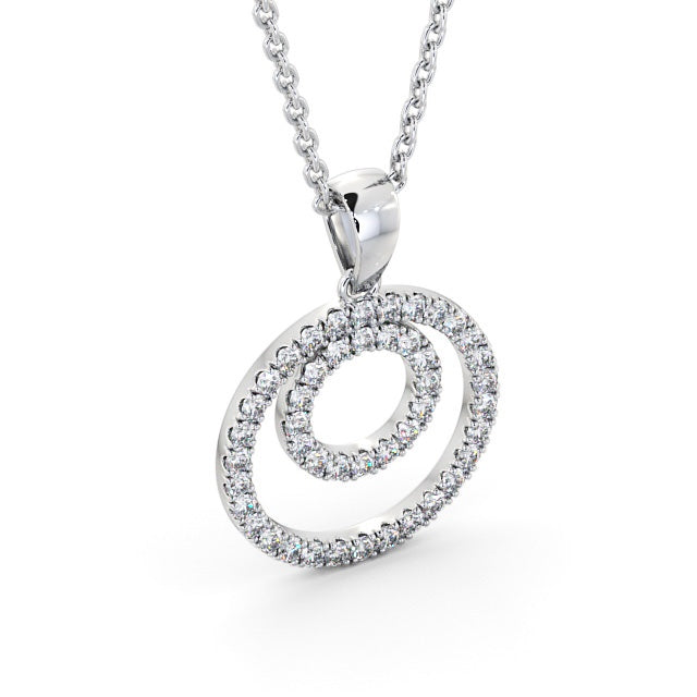 The Aria Pendant — Lab Diamond Halo Circle Necklace 0.55ct