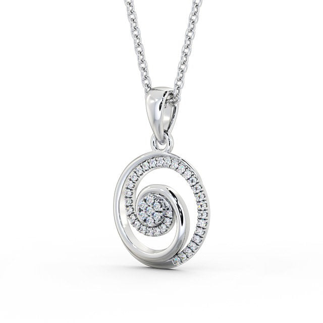The Aria Pendant — Lab Diamond Halo Circle Necklace 0.35ct