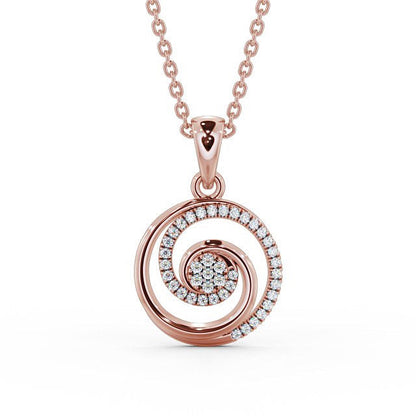 The Aria Pendant — Lab Diamond Halo Circle Necklace 0.35ct