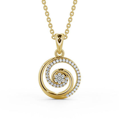 The Aria Pendant — Lab Diamond Halo Circle Necklace 0.35ct