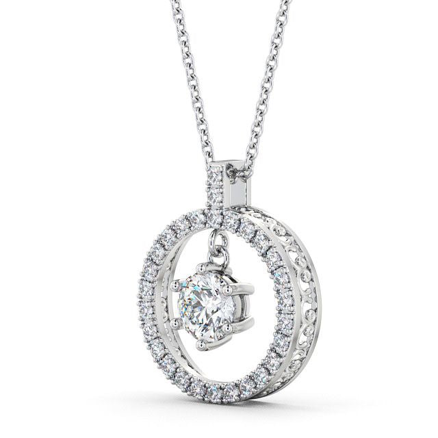 The Aria Pendant — Lab Diamond Halo Circle Necklace 1.10ct