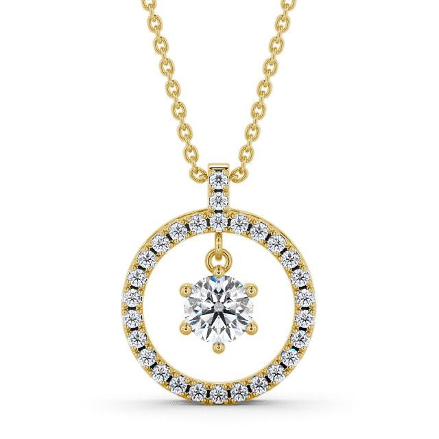 The Aria Pendant — Lab Diamond Halo Circle Necklace 1.10ct