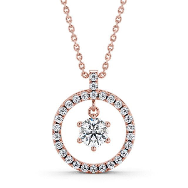 The Aria Pendant — Lab Diamond Halo Circle Necklace 1.10ct
