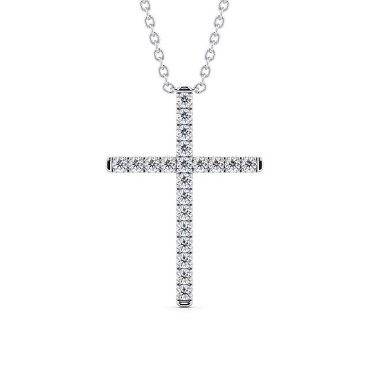The Clara Pendant — Lab Diamond Cross Necklace 0.50ct