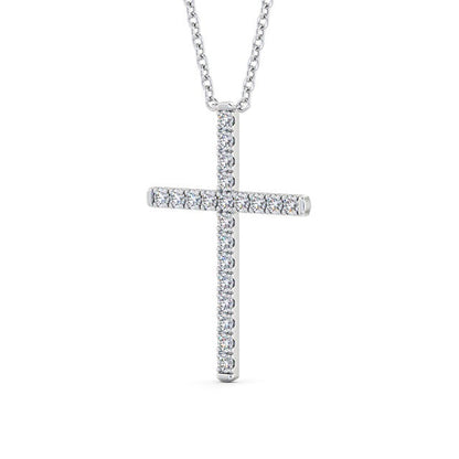 The Clara Pendant — Lab Diamond Cross Necklace 0.50ct