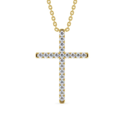 The Clara Pendant — Lab Diamond Cross Necklace 0.50ct