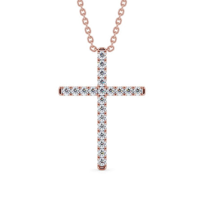 The Clara Pendant — Lab Diamond Cross Necklace 0.50ct