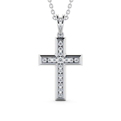 The Clara Pendant — Lab Diamond Cross Necklace 0.45ct