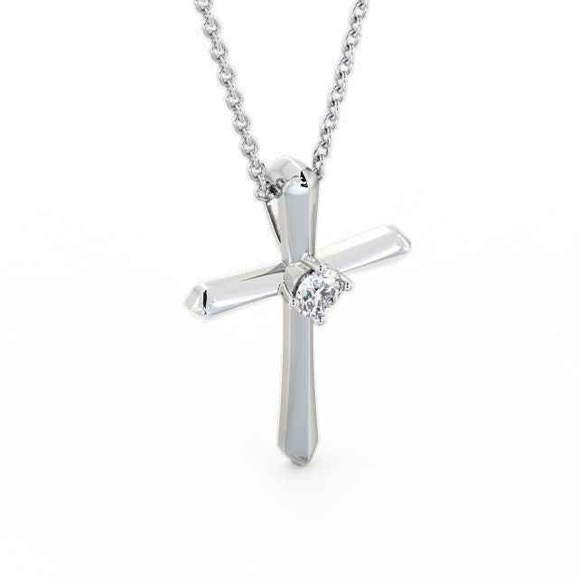 The Clara Pendant — Lab Diamond Cross Necklace 0.15ct