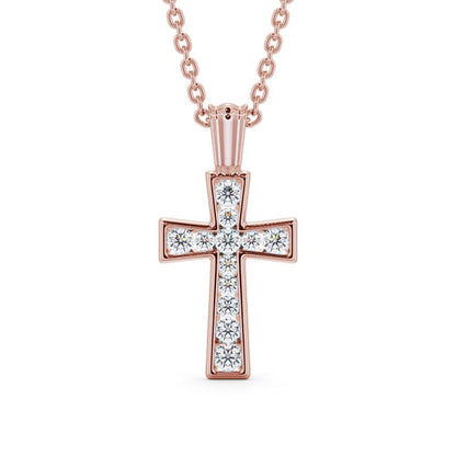 The Clara Pendant — Lab Diamond Cross Necklace 0.40ct