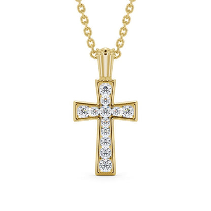 The Clara Pendant — Lab Diamond Cross Necklace 0.40ct