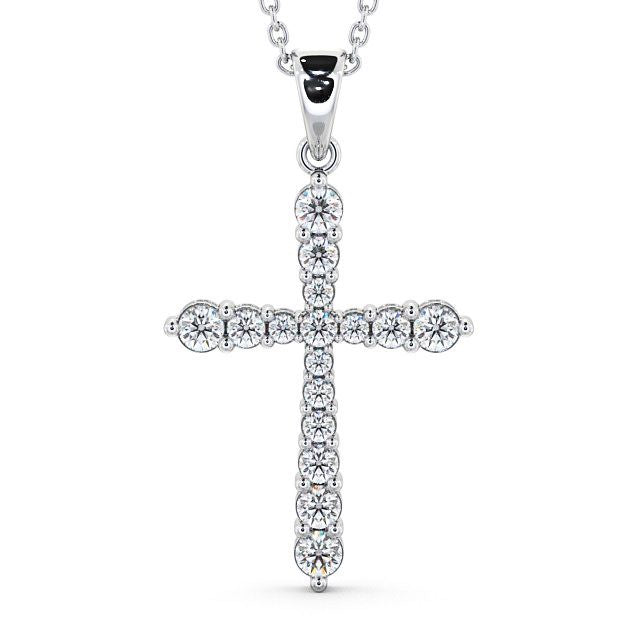 The Clara Pendant — Lab Diamond Cross Necklace 1.00ct