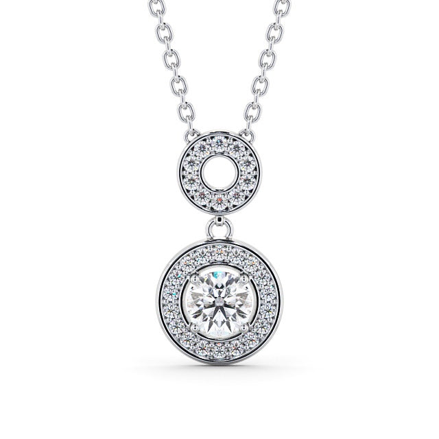 The Aurora Pendant — Lab Diamond Halo Drop Necklace 0.75ct