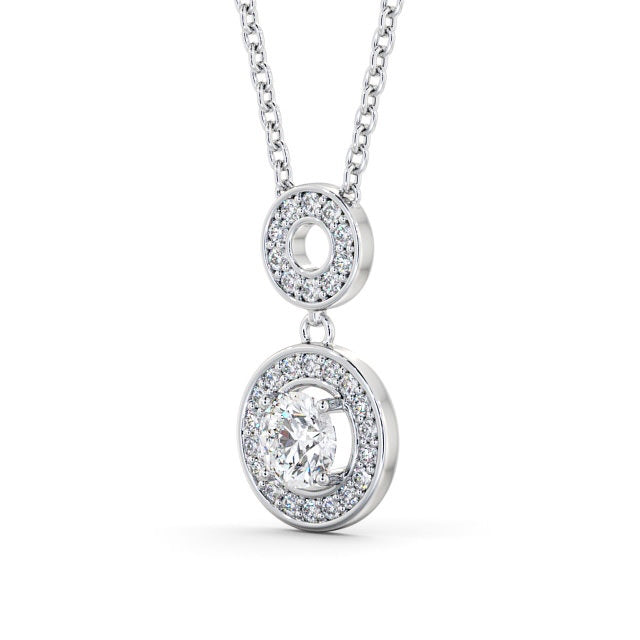 The Aurora Pendant — Lab Diamond Halo Drop Necklace 0.75ct