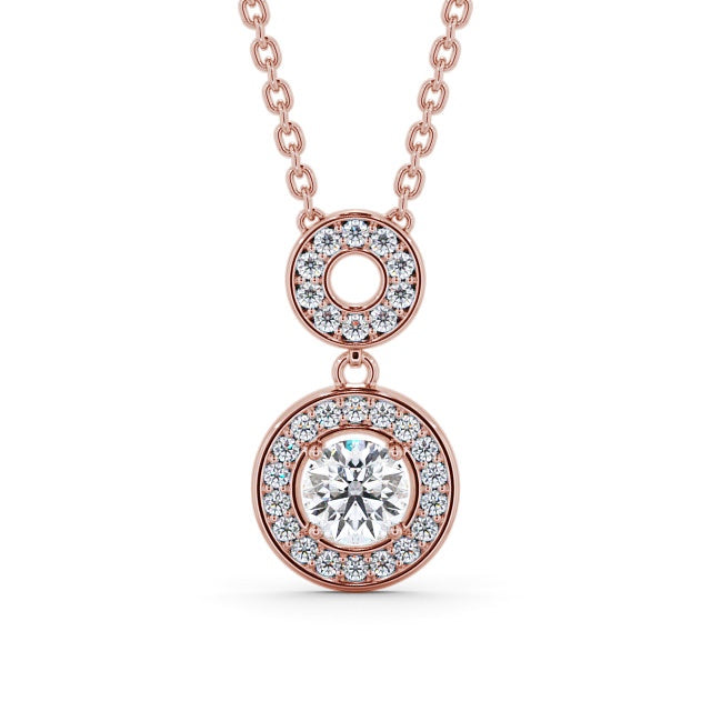 The Aurora Pendant — Lab Diamond Halo Drop Necklace 0.75ct