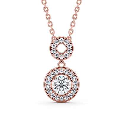 The Aurora Pendant — Lab Diamond Halo Drop Necklace 0.75ct