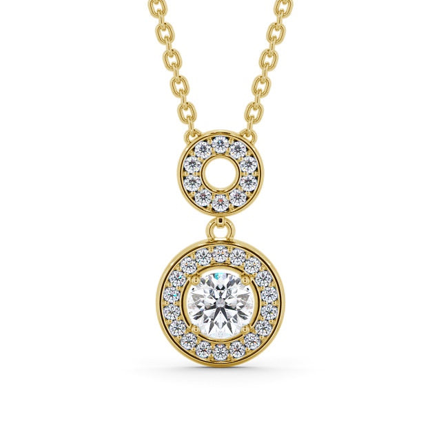 The Aurora Pendant — Lab Diamond Halo Drop Necklace 0.75ct