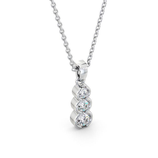 The Violet Pendant — Lab Diamond Trilogy Necklace 0.70ct II