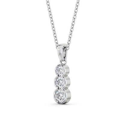 The Violet Pendant — Lab Diamond Trilogy Necklace 0.70ct II