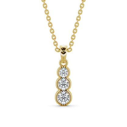 The Violet Pendant — Lab Diamond Trilogy Necklace 0.70ct II