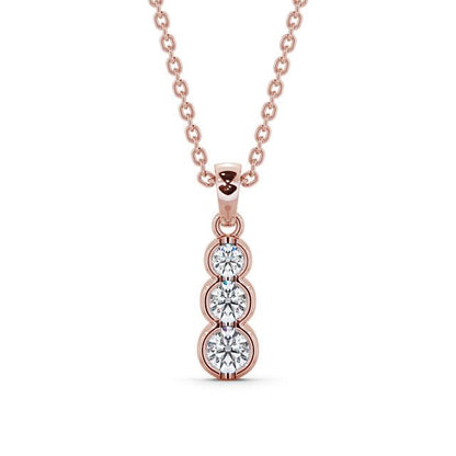 The Violet Pendant — Lab Diamond Trilogy Necklace 0.70ct II