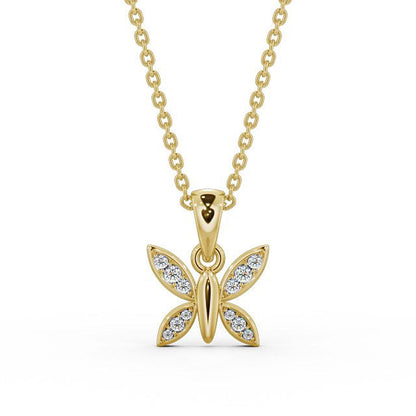The Maeve Pendant — Lab Diamond Butterfly Necklace 0.20ct
