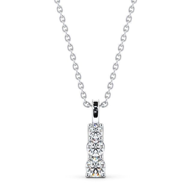 The Violet Pendant — Lab Diamond Trilogy Necklace 0.70ct