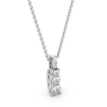 The Violet Pendant — Lab Diamond Trilogy Necklace 0.70ct