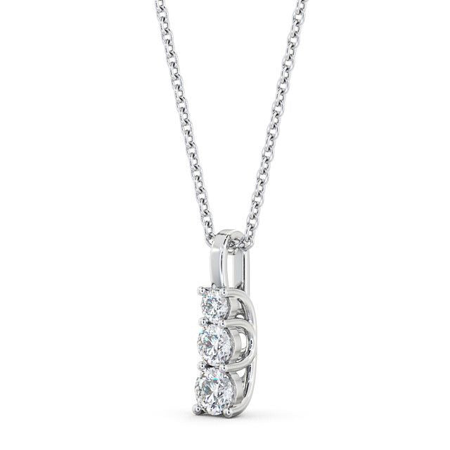 The Violet Pendant — Lab Diamond Trilogy Necklace 0.70ct