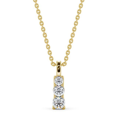 The Violet Pendant — Lab Diamond Trilogy Necklace 0.70ct
