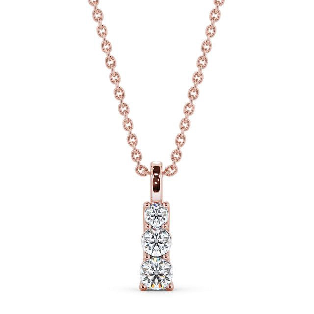 The Violet Pendant — Lab Diamond Trilogy Necklace 0.70ct