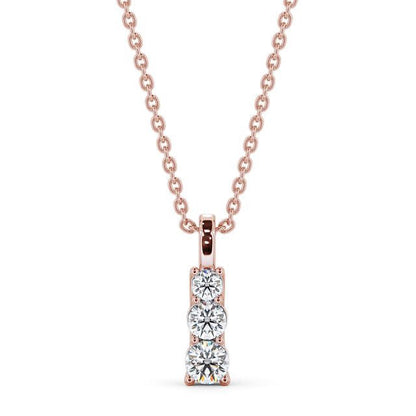 The Violet Pendant — Lab Diamond Trilogy Necklace 0.70ct