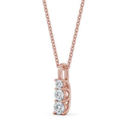 The Violet Pendant — Lab Diamond Trilogy Necklace 0.70ct