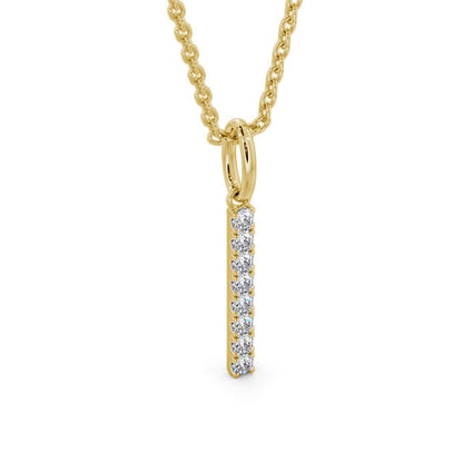 The Eva Pendant — Lab Diamond Bar Necklace 0.20ct II