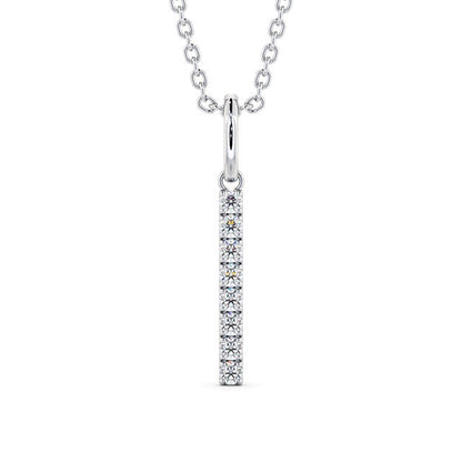 The Eva Pendant — Lab Diamond Bar Necklace 0.20ct II