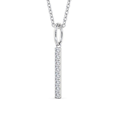 The Eva Pendant — Lab Diamond Bar Necklace 0.20ct II
