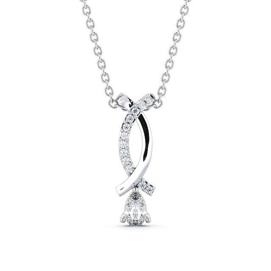 The Rose Pendant — Lab Diamond Teardrop Necklace 0.50ct