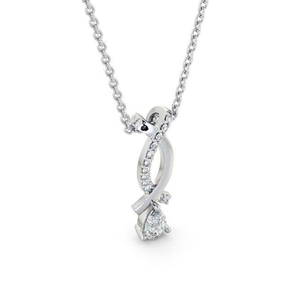 The Rose Pendant — Lab Diamond Teardrop Necklace 0.50ct