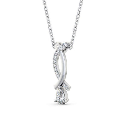 The Rose Pendant — Lab Diamond Teardrop Necklace 0.50ct