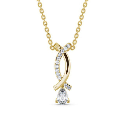 The Rose Pendant — Lab Diamond Teardrop Necklace 0.50ct