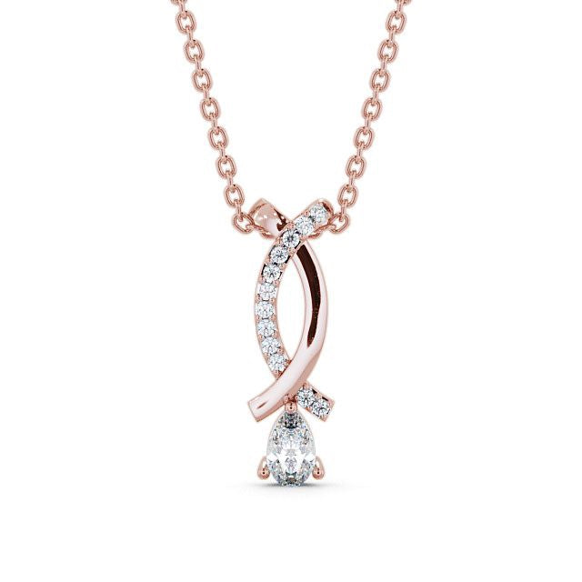 The Rose Pendant — Lab Diamond Teardrop Necklace 0.50ct