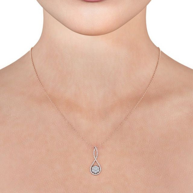 The Juliet Pendant — Lab Diamond Cluster Necklace 0.65ct