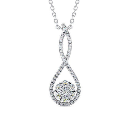 The Juliet Pendant — Lab Diamond Cluster Necklace 0.65ct