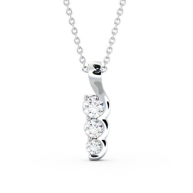 The Violet Pendant — Lab Diamond Trilogy Necklace 0.75ct