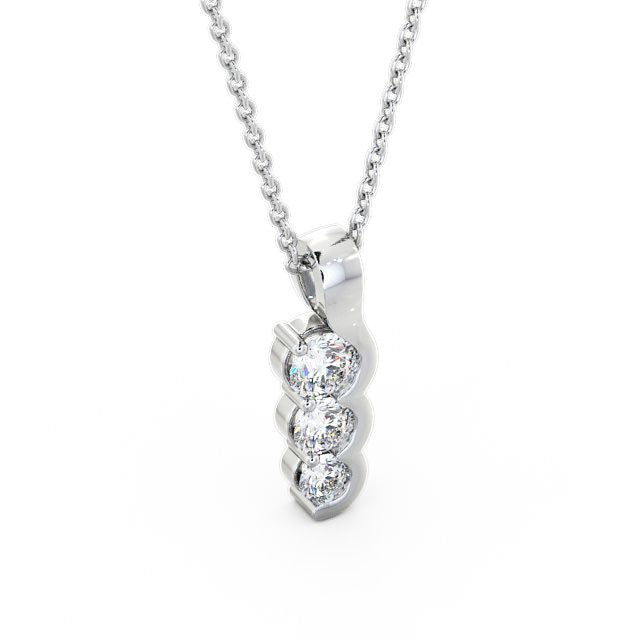 The Violet Pendant — Lab Diamond Trilogy Necklace 0.75ct