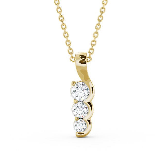 The Violet Pendant — Lab Diamond Trilogy Necklace 0.75ct