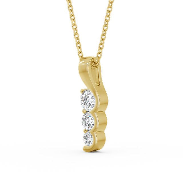 The Violet Pendant — Lab Diamond Trilogy Necklace 0.75ct