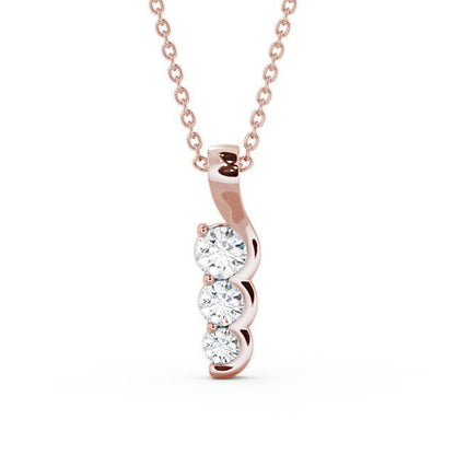 The Violet Pendant — Lab Diamond Trilogy Necklace 0.75ct