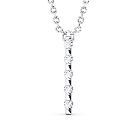 The Eva Pendant — Lab Diamond Bar Necklace 0.20ct
