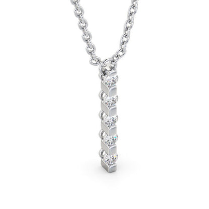 The Eva Pendant — Lab Diamond Bar Necklace 0.20ct